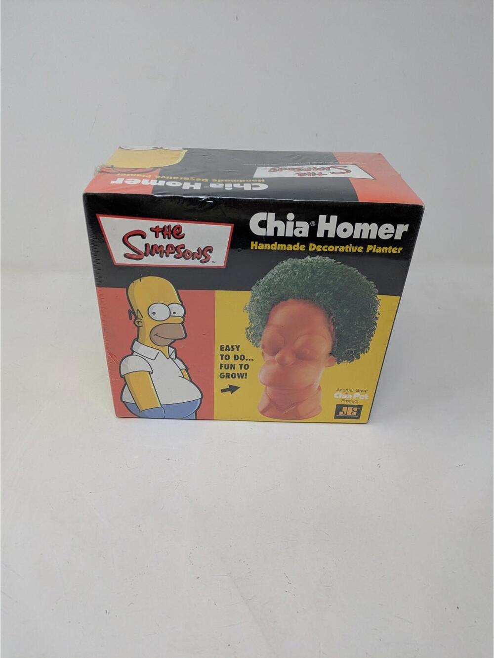 Vintage The Simpsons Chia Pet Homer 2002 Handmade Decorative Planter